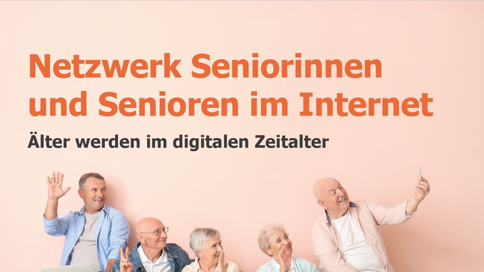 Titelbild der Postkarte Netzwerk Senioren im Internet