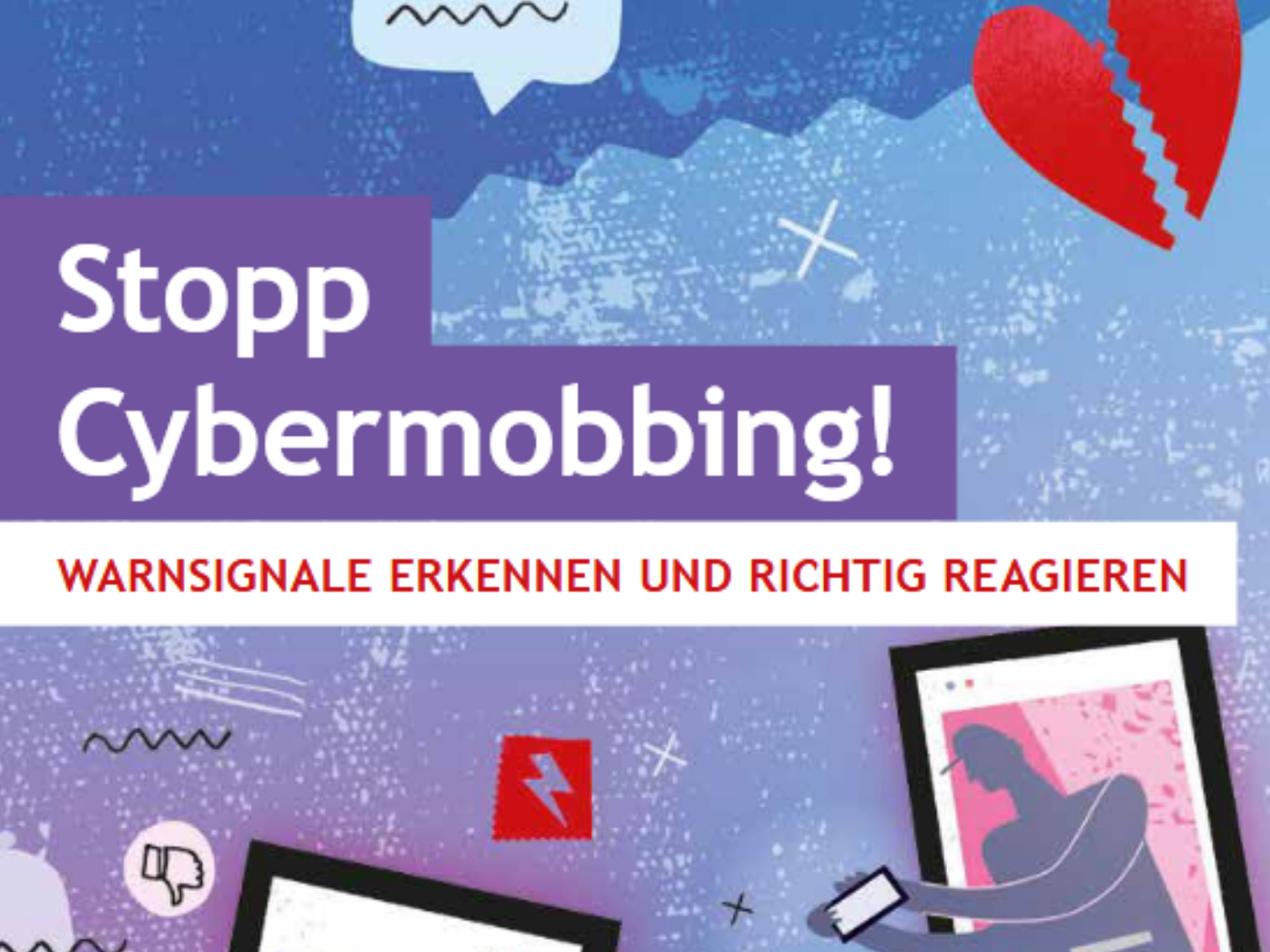 Deckblatt der Broschüre: Stopp Cybermobbing